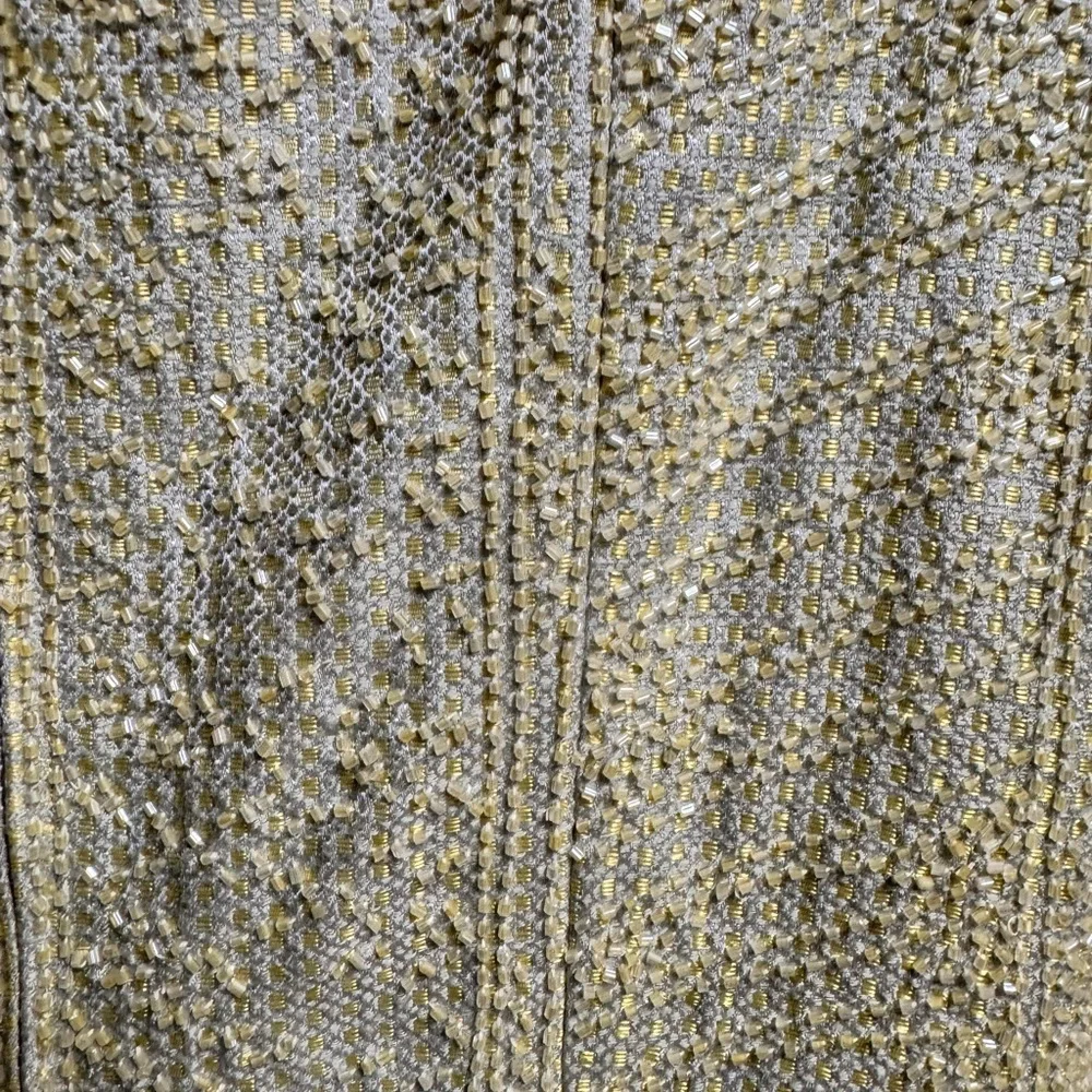 Carmen Marc Valvo Signature Sleeveless Metallic Brocade Top Size 4 - Picture 6 of 6